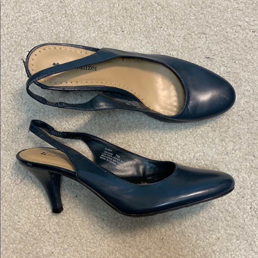 Naturalizer Blue Sling Back Heels- Size 7